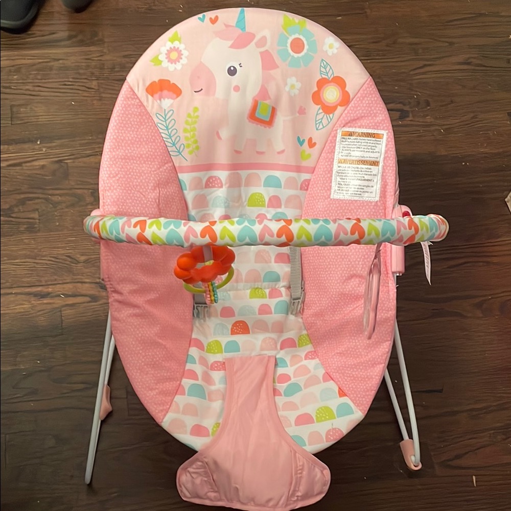 Pink Unicorn Baby Bouncer